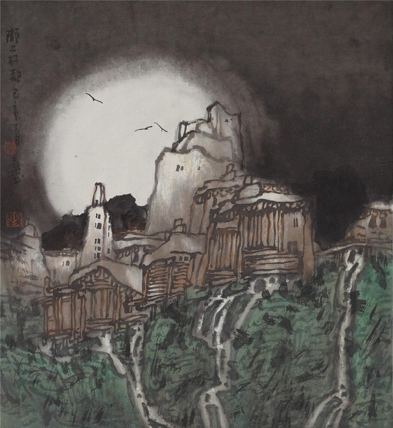 42、《陇上杵歌》45x49cm.jpg