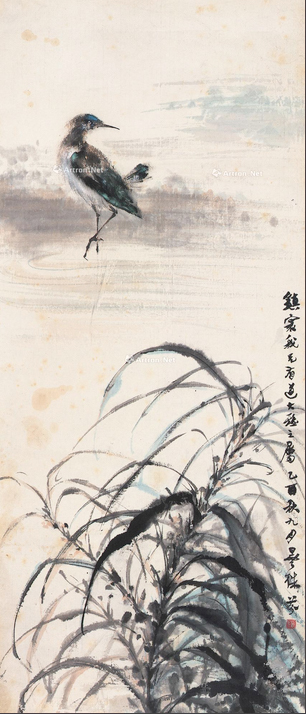 中华民国邓芬芦鸟图轴