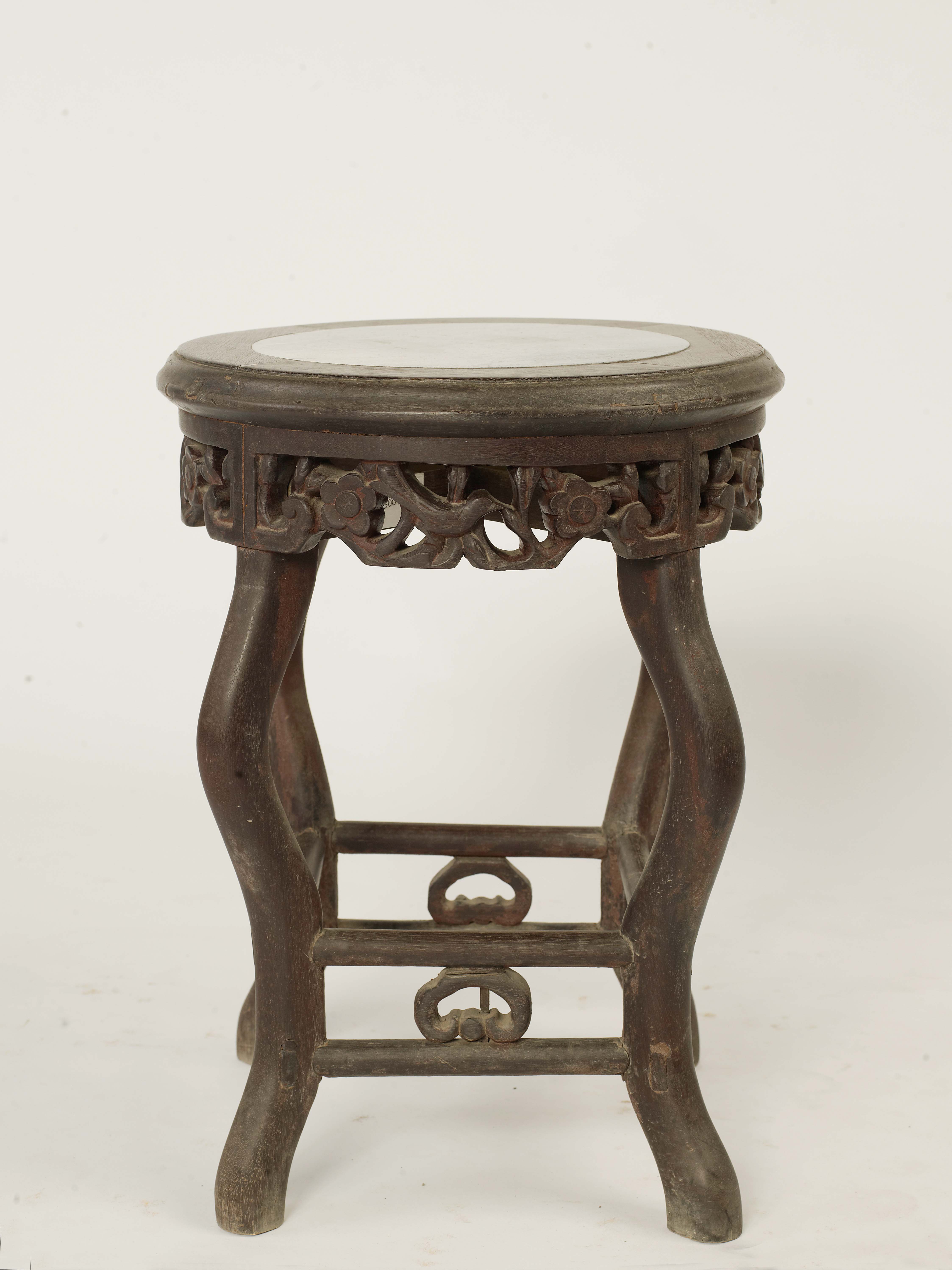 清坤甸木云石圆凳-5