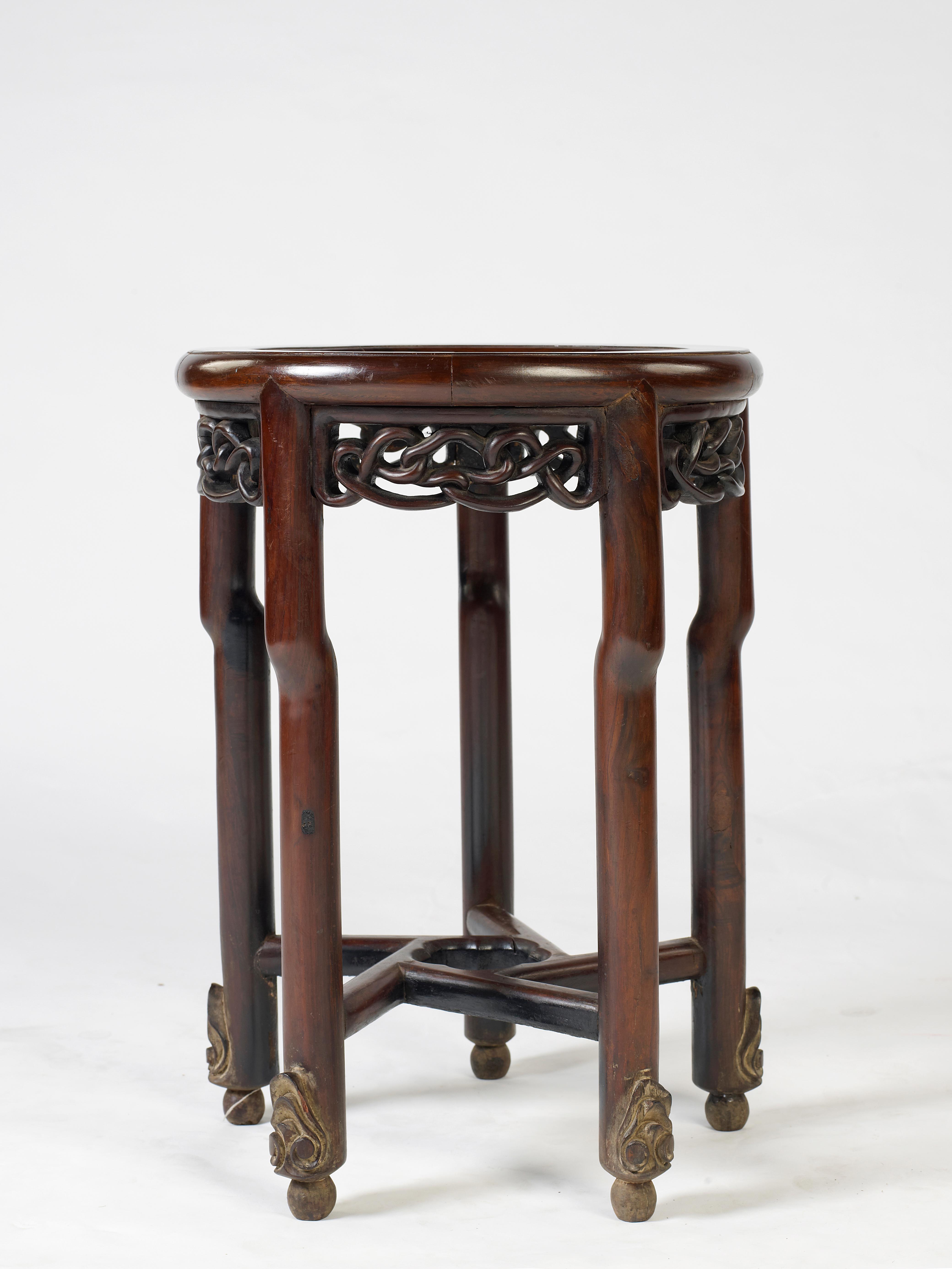 中华民国酸枝木圆凳