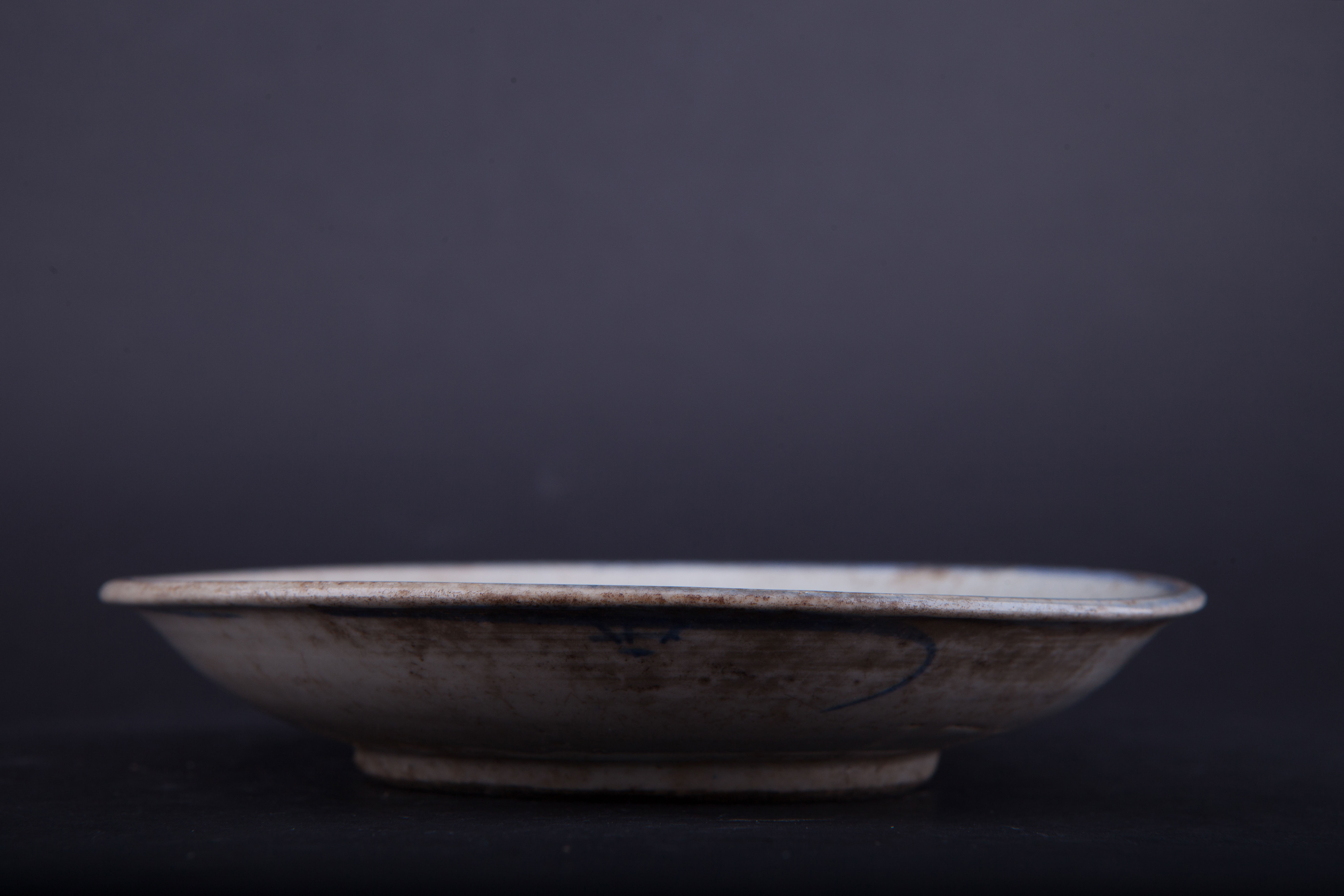 清青花花卉纹盘-173