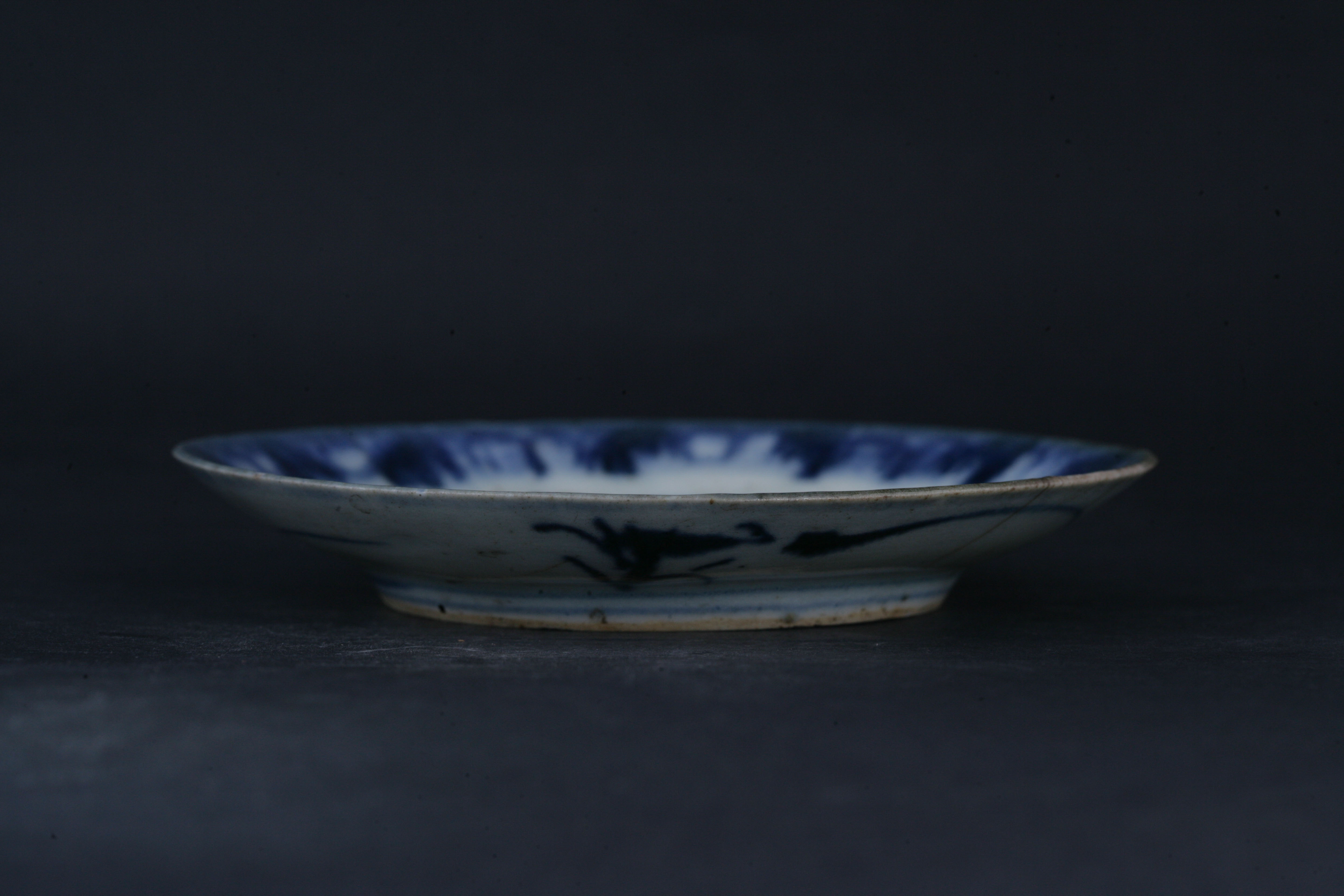 清青花缠枝莲纹盘-80