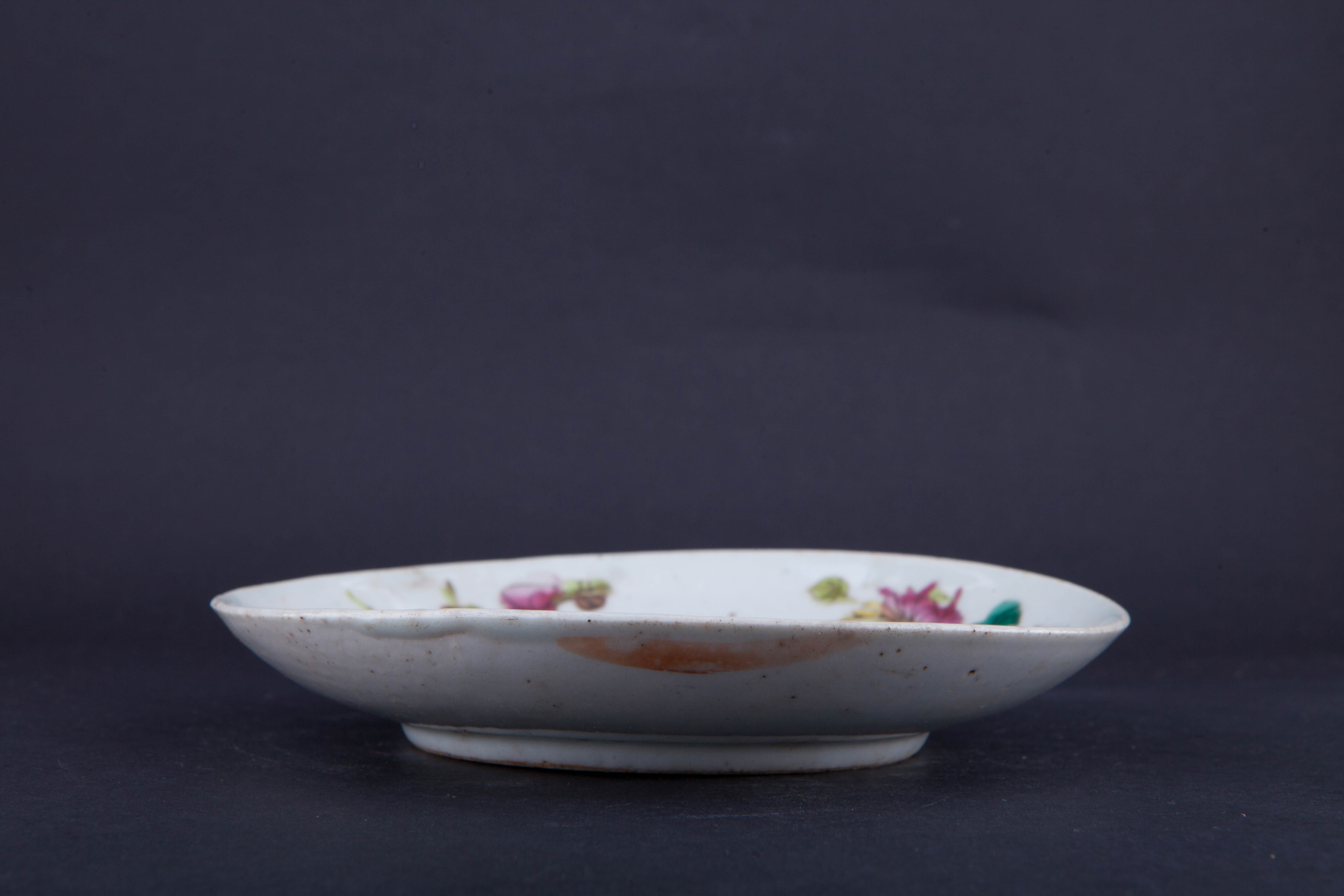 清粉彩四季花卉纹碟-16