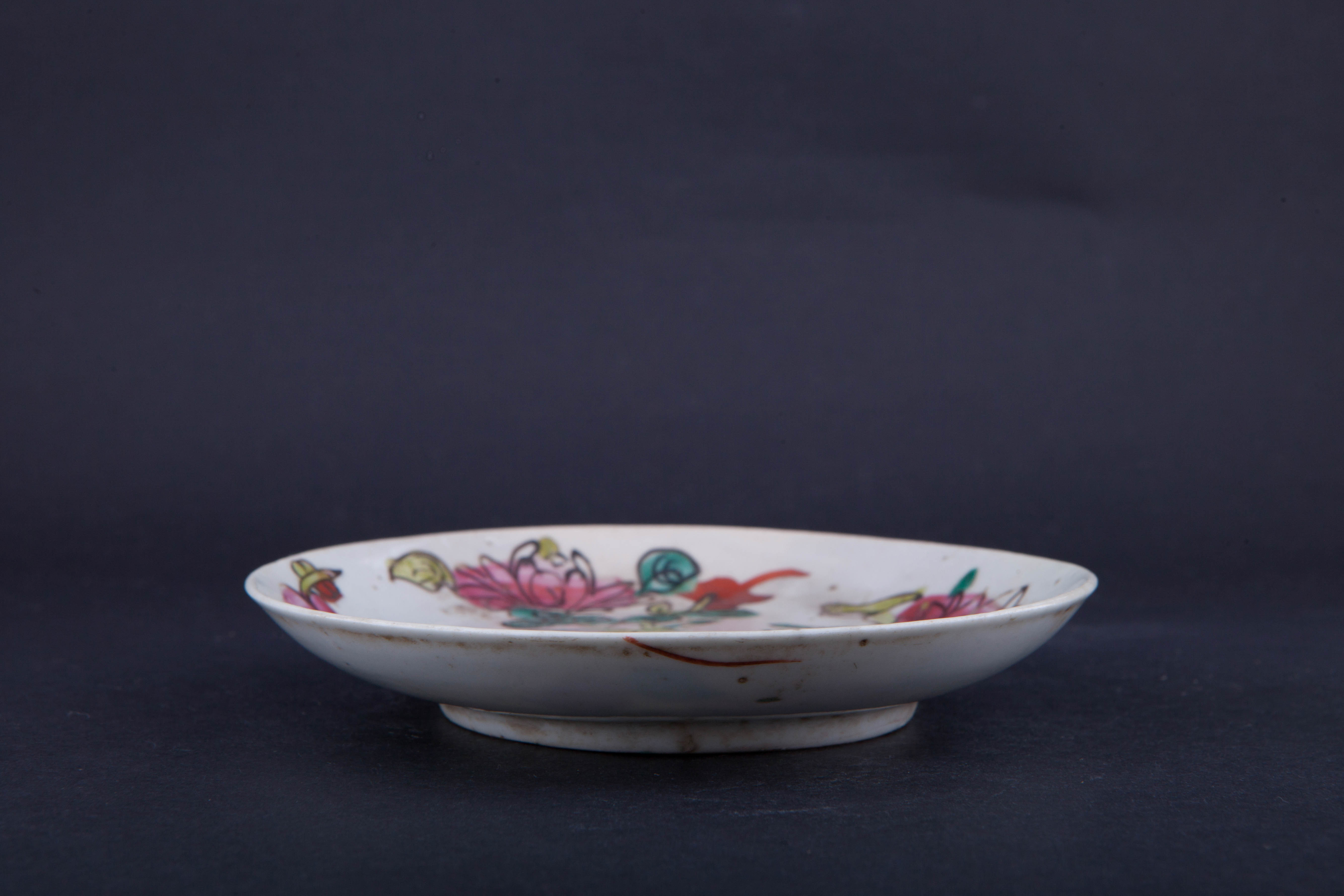 清粉彩四季花卉纹碟-118