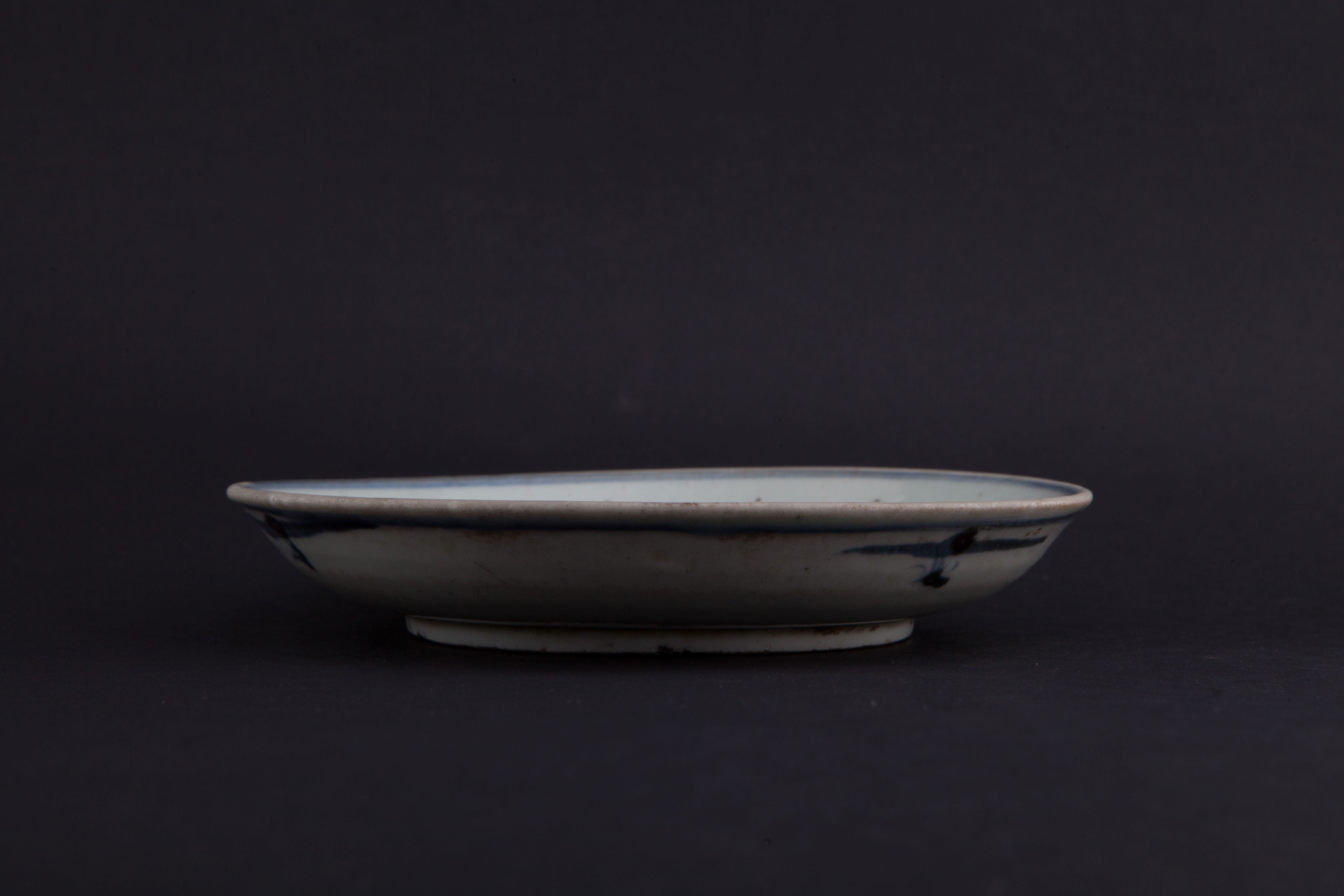 清青花花卉纹碟-47