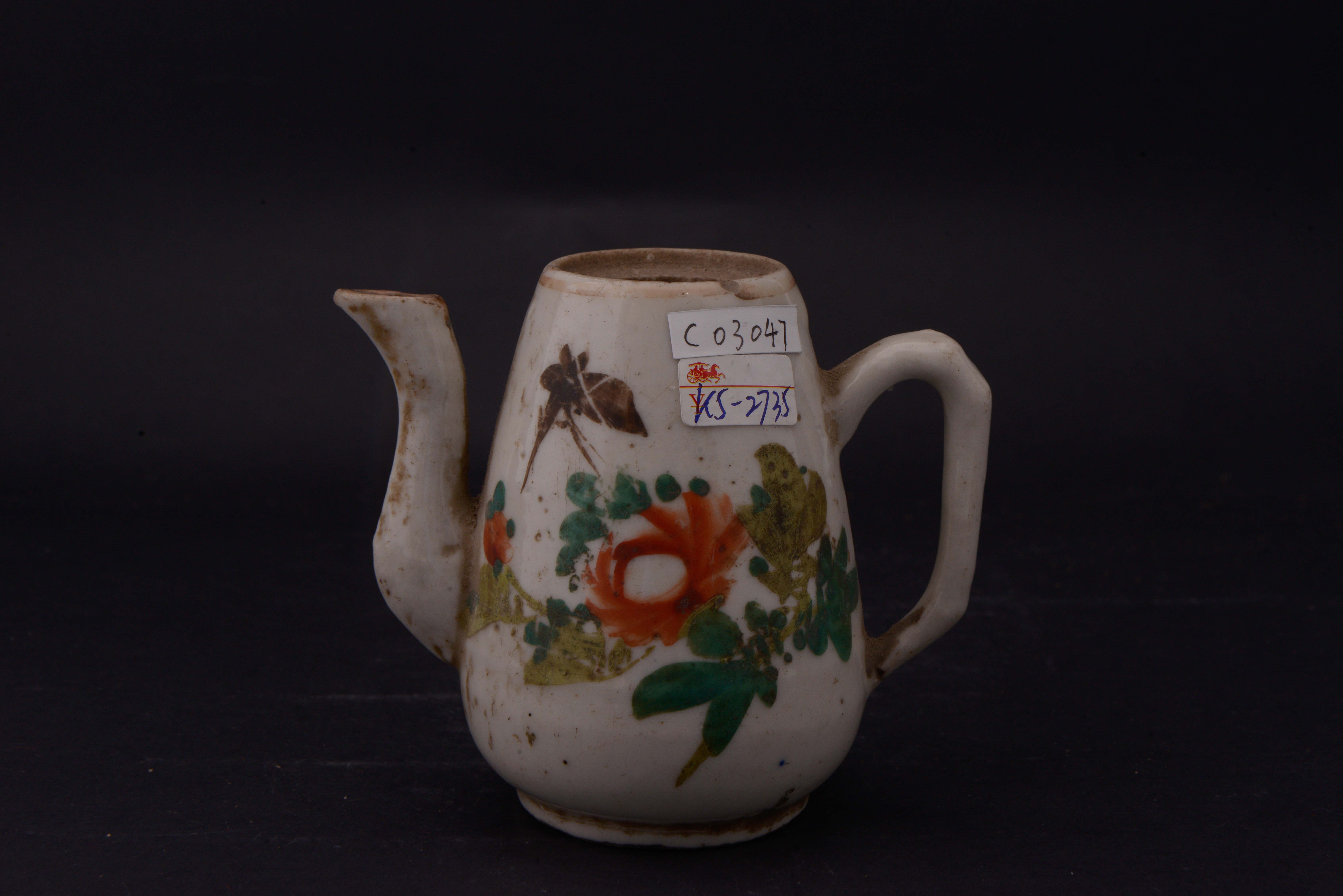 中华民国粉彩花鸟纹壶-2