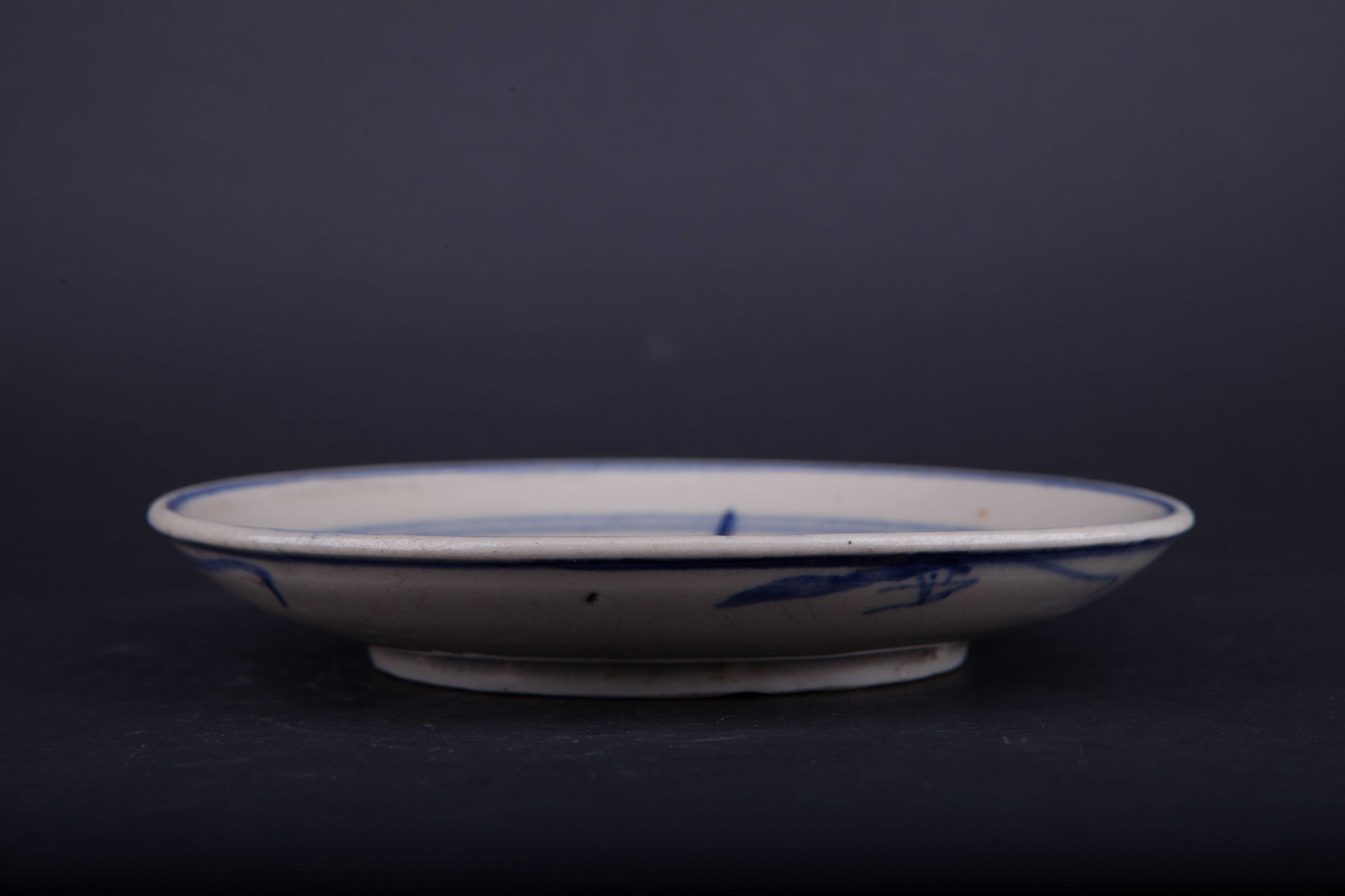 清青花花卉纹盘-233