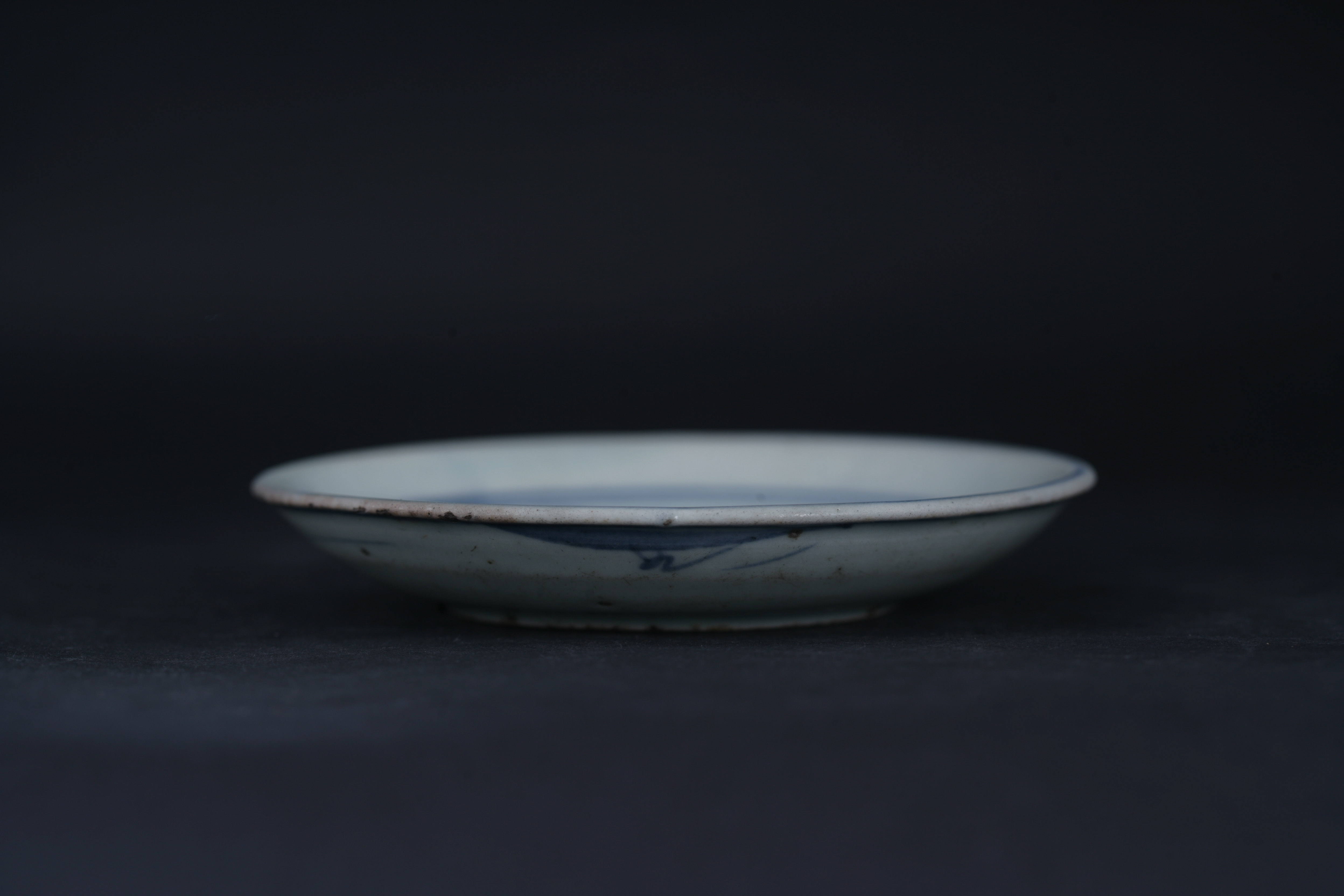 清青花芭蕉纹碟-128