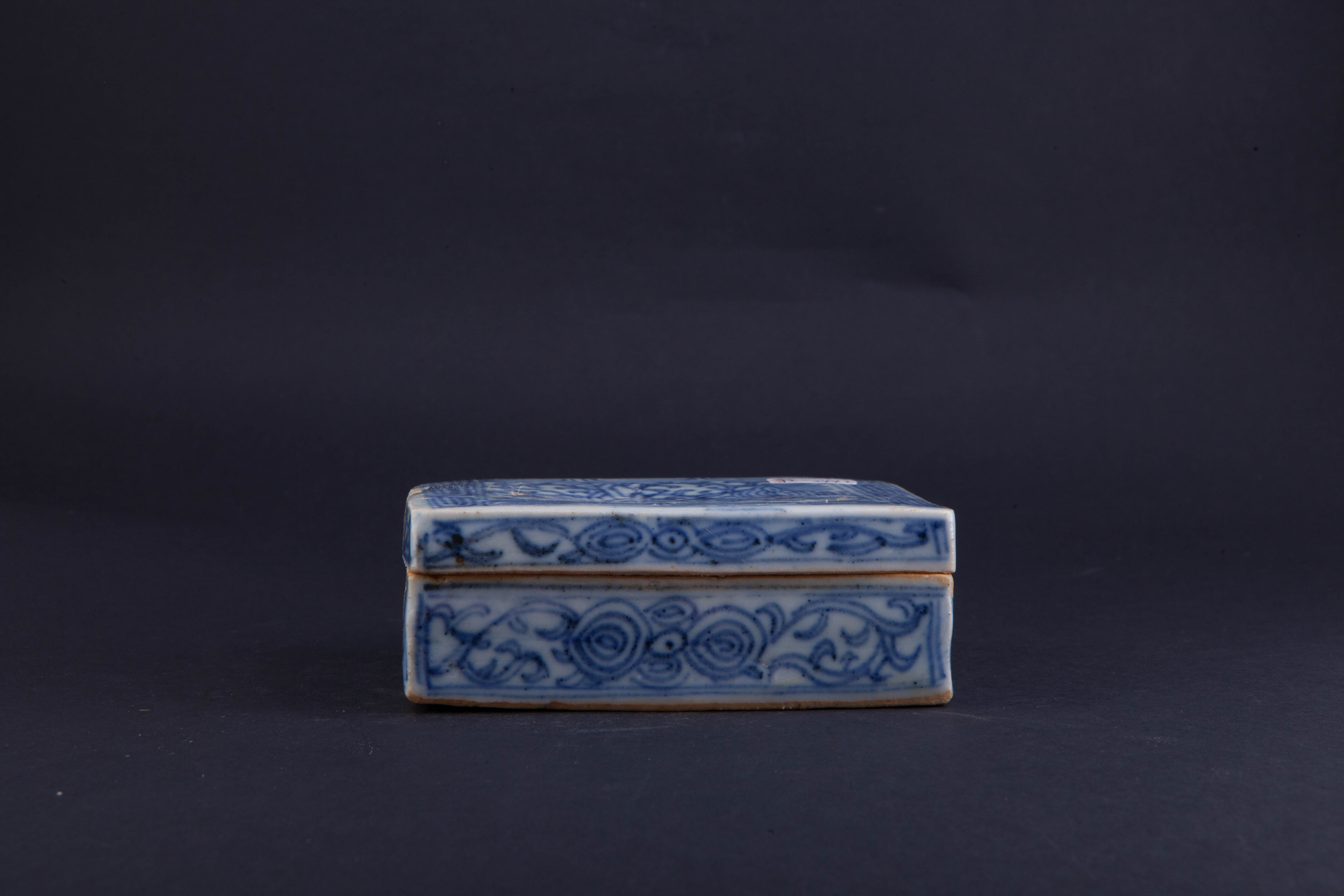 清青花花卉纹颜料盒-3