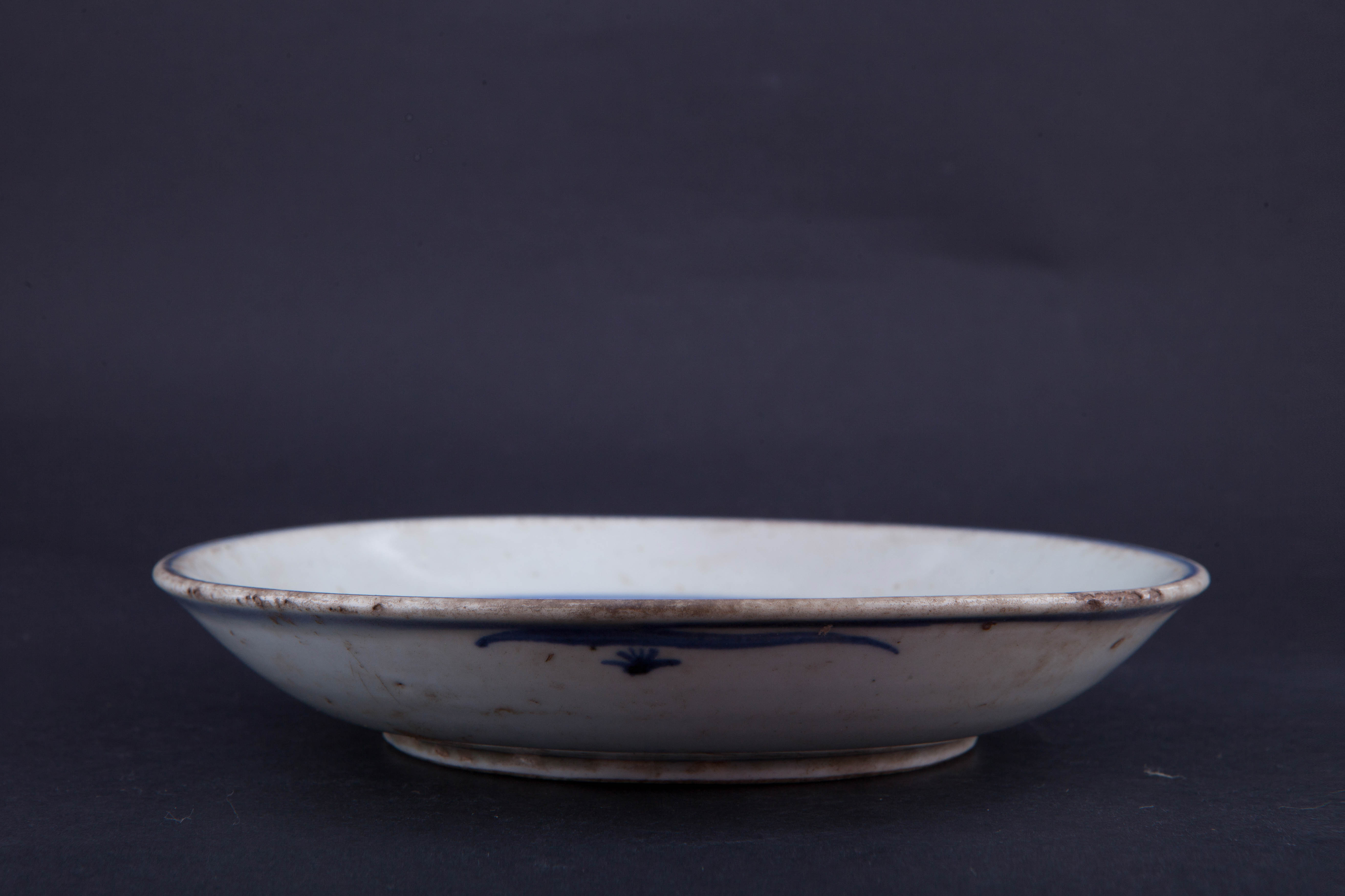 清青花花卉纹盘-116