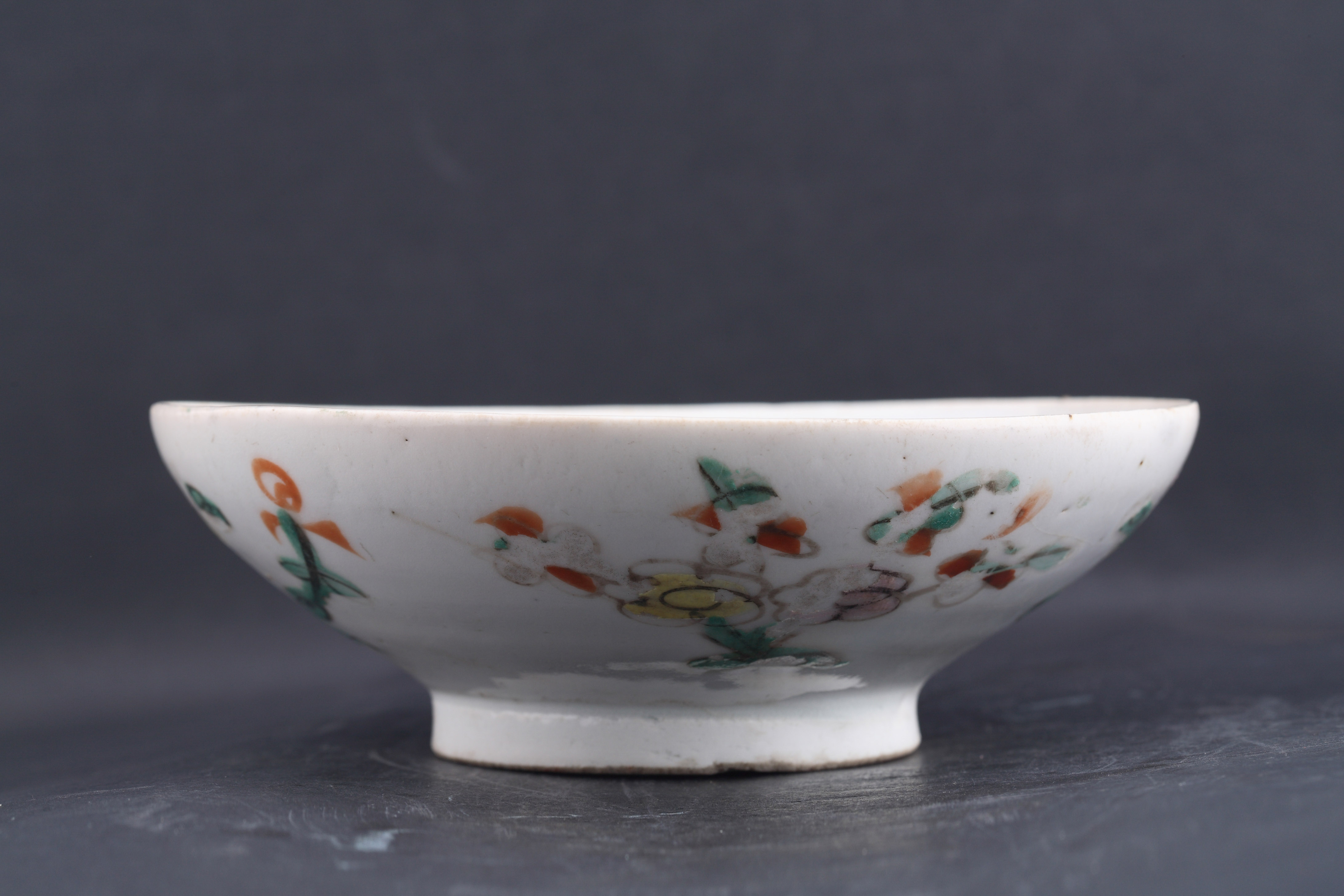 清粉彩四季花卉纹碗-62