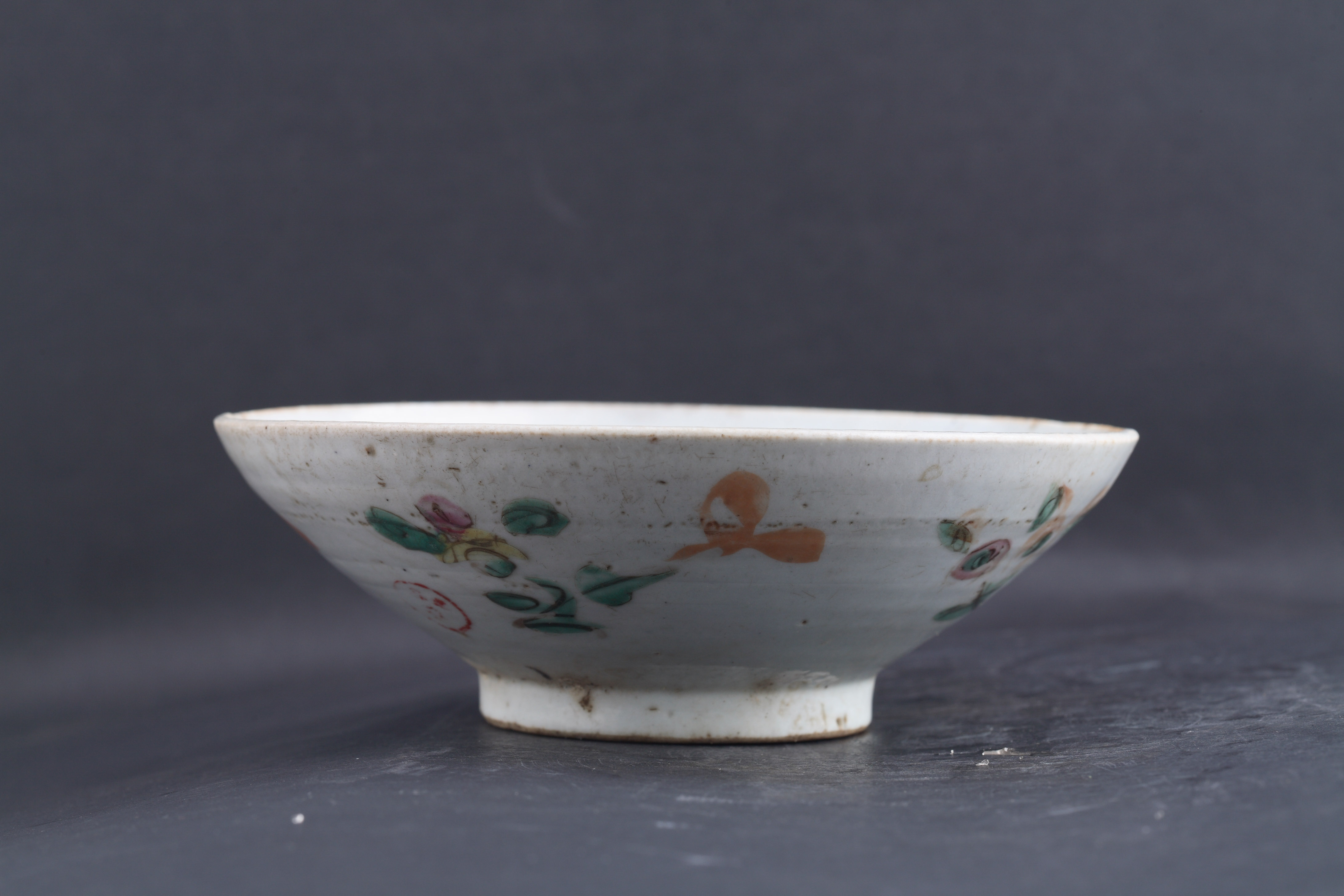 清粉彩四季花卉纹碗-72