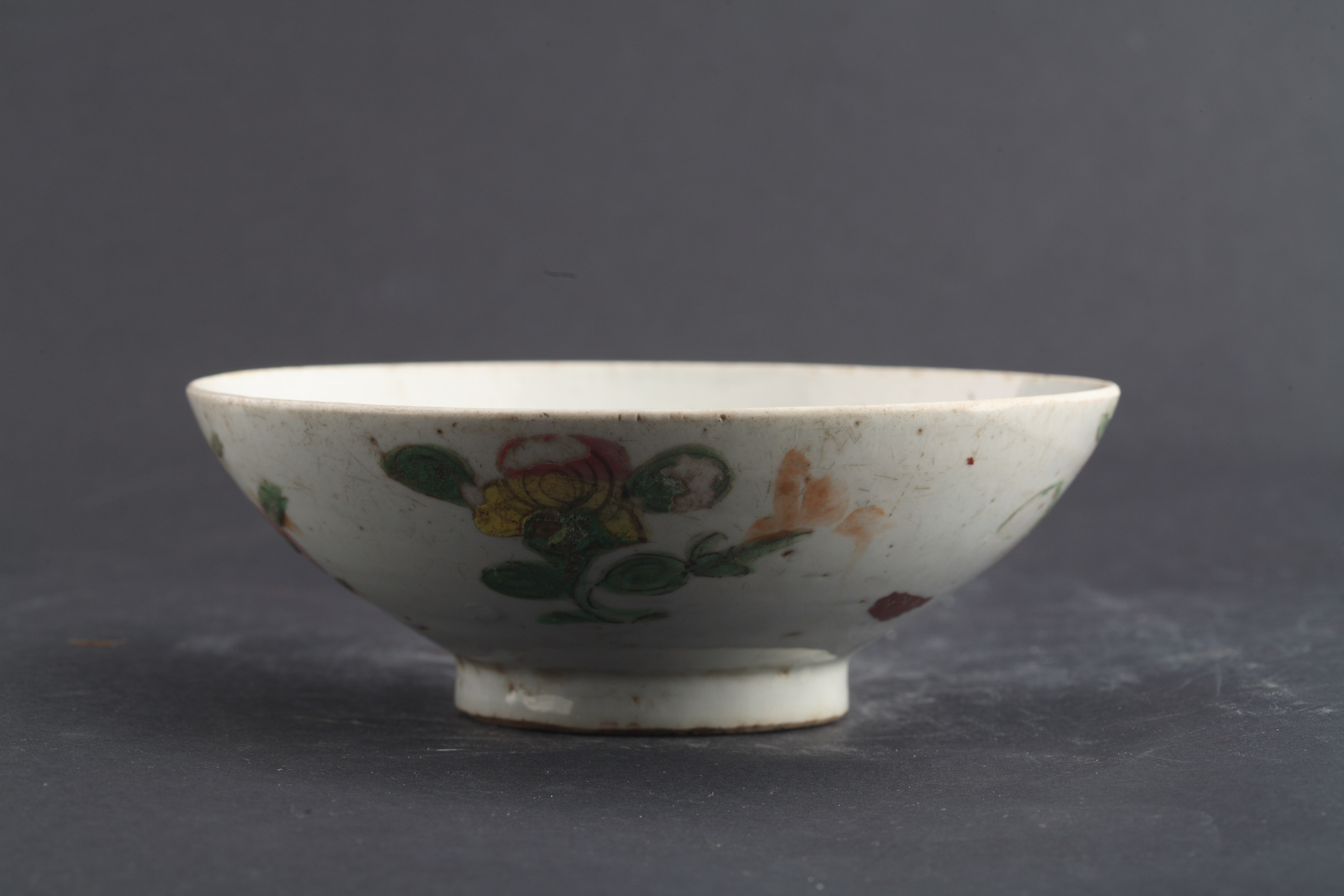 清粉彩四季花卉纹碗-234