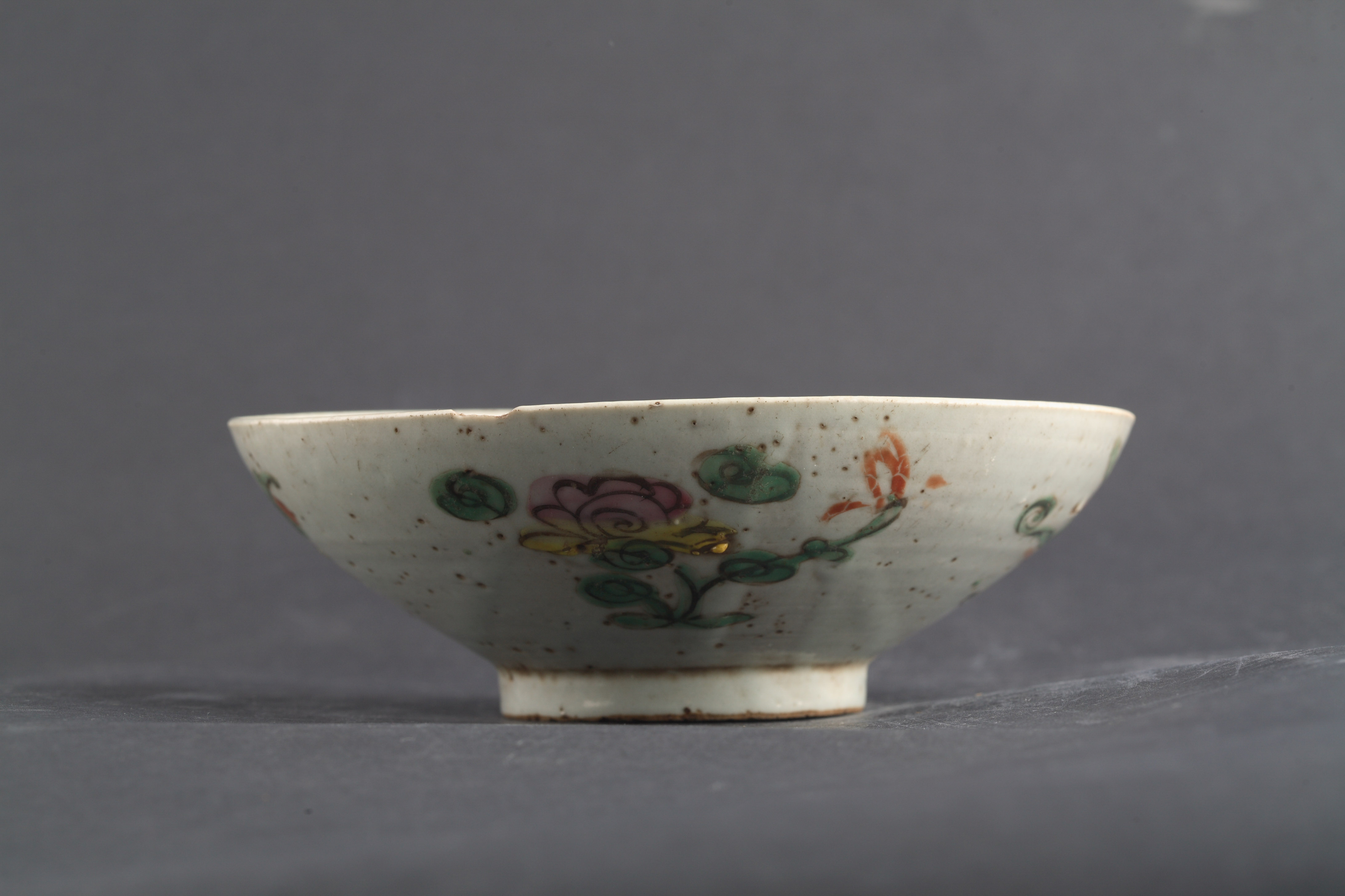 清粉彩四季花卉纹碗-15