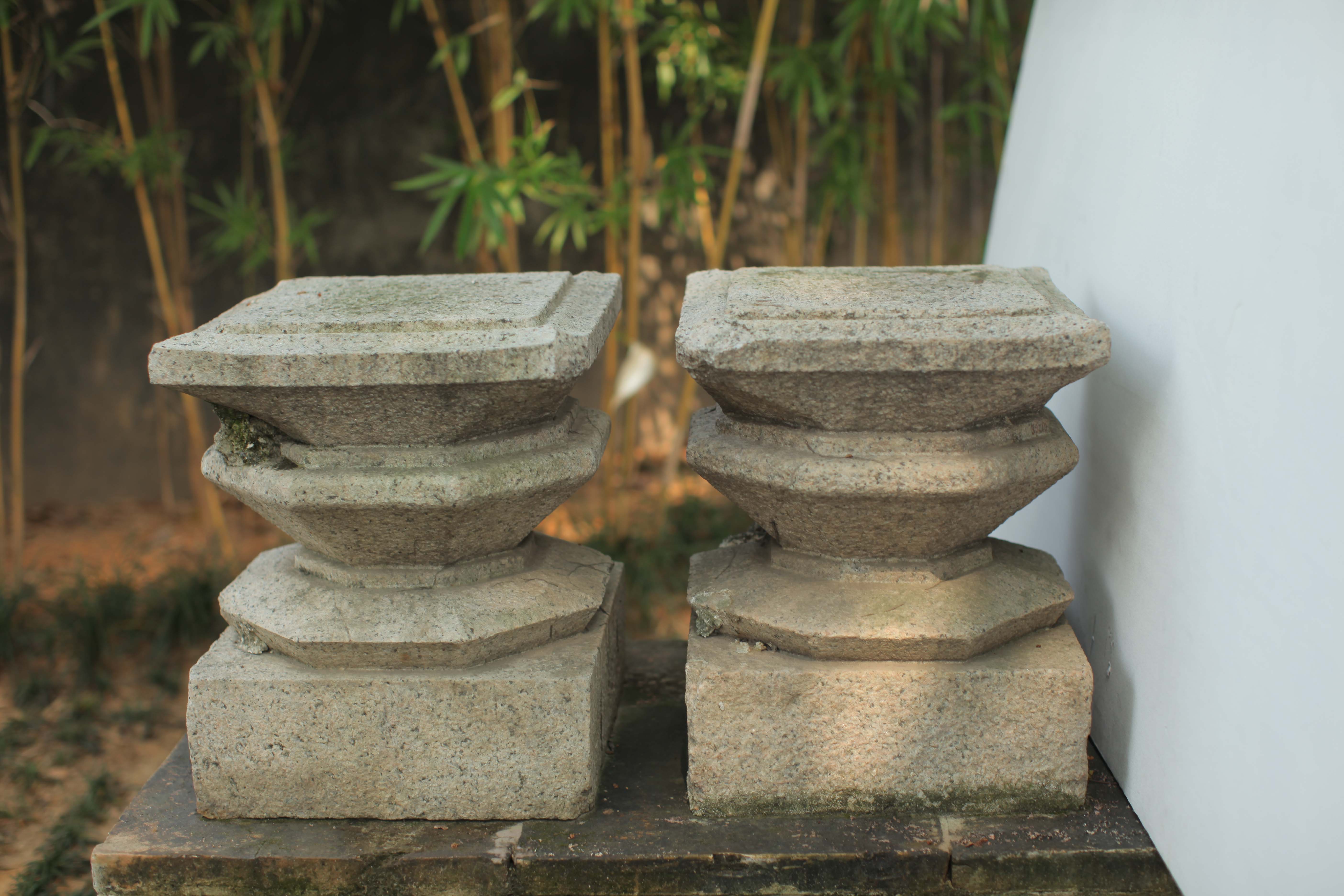 清花岗岩花篮形柱础