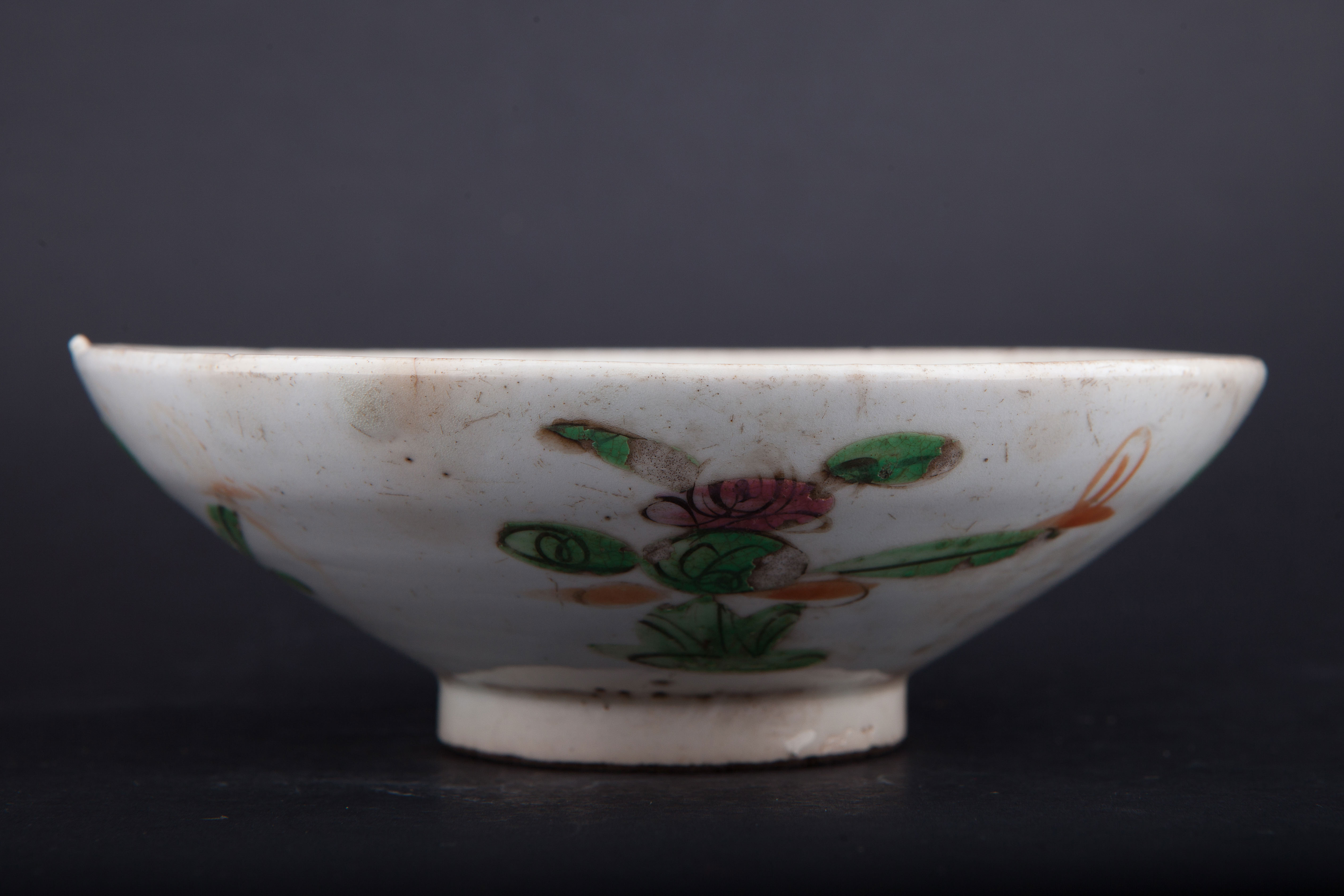 清粉彩四季花卉纹碗-91