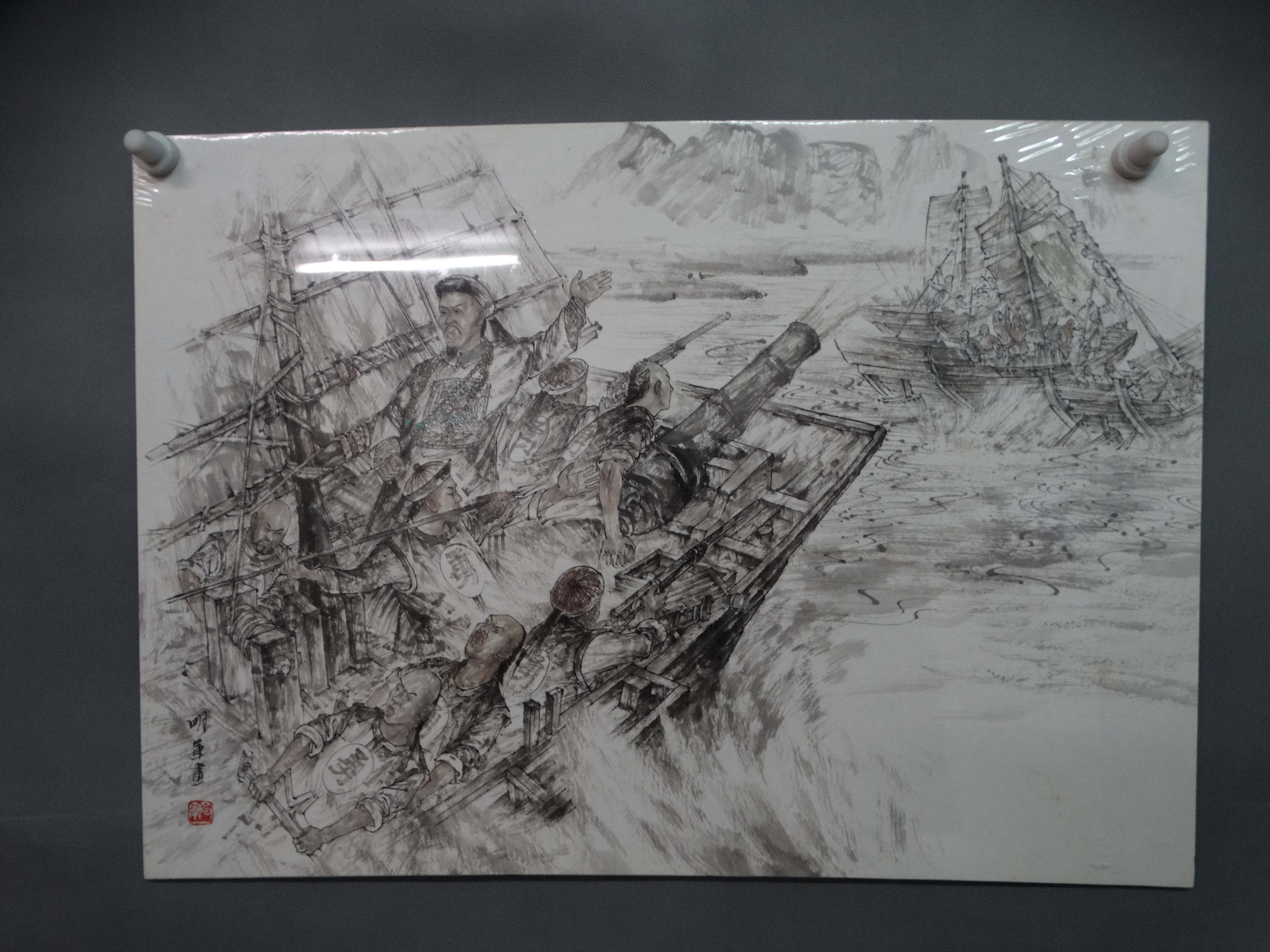 张敬修投笔从戎画